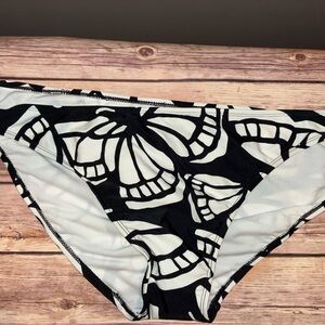 Black and White Butterfly Bikini Bottom